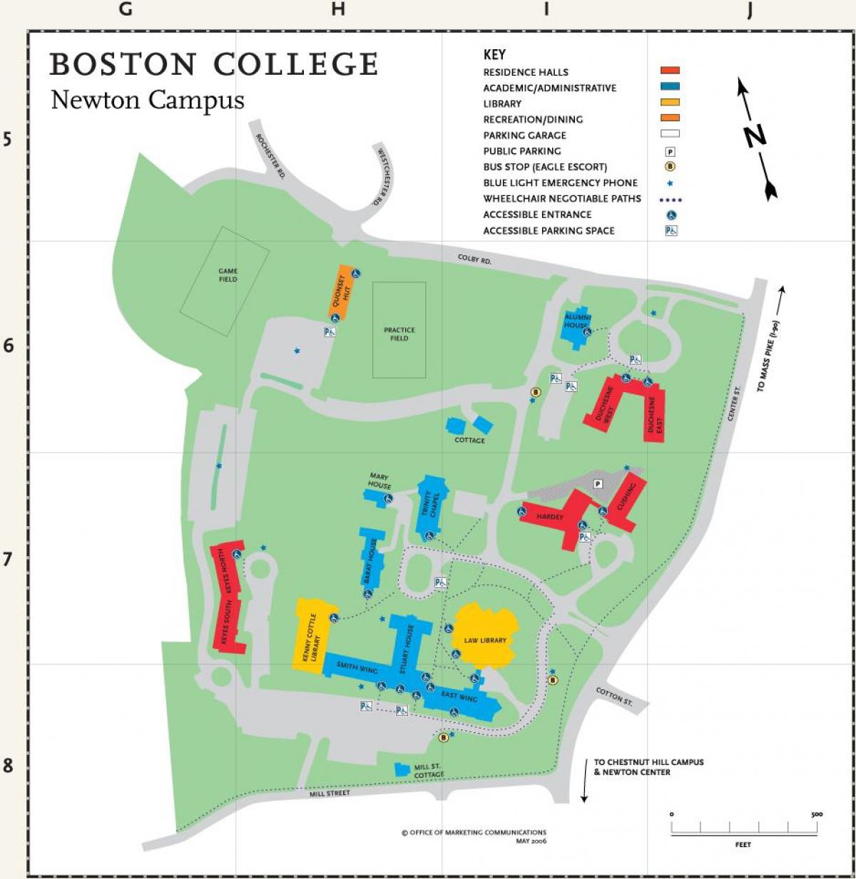 Karte von Boston-college