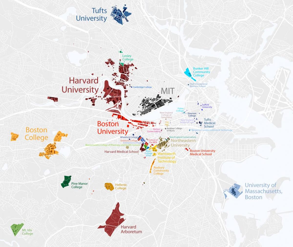 Karte von Boston-Universität