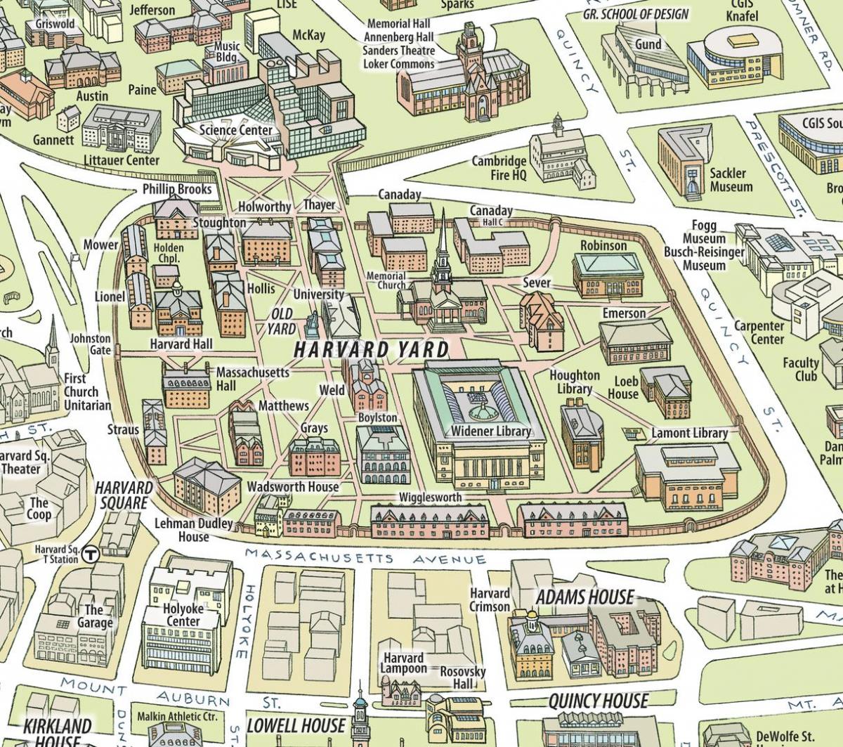 Karte von der Harvard-Universität