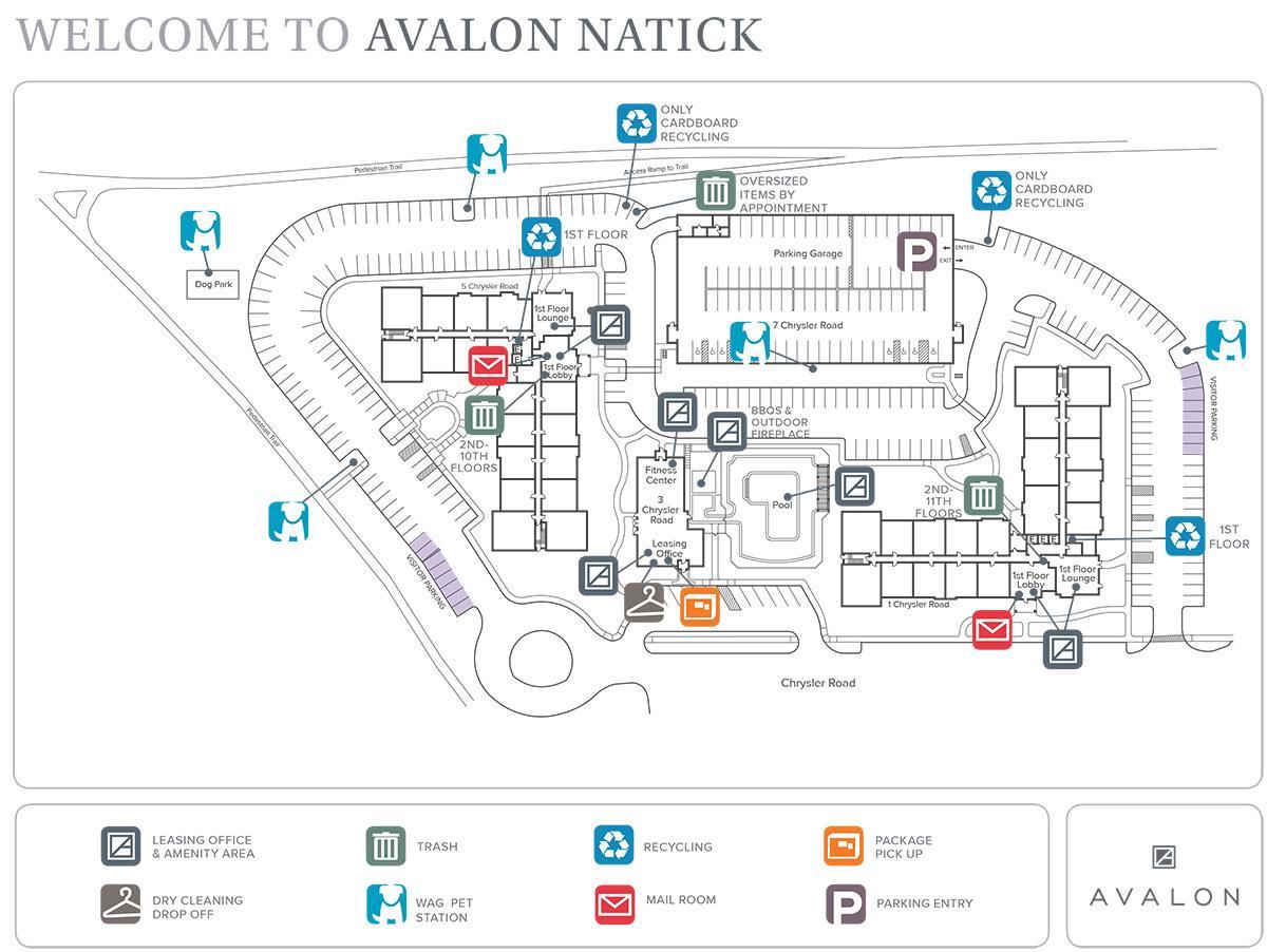 Karte von Natick Mall