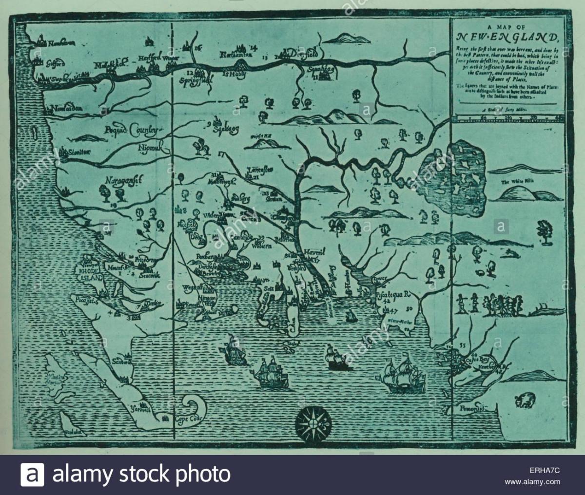 Landkarte von Neu England usa