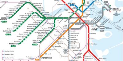 T-Bahn Boston Karte
