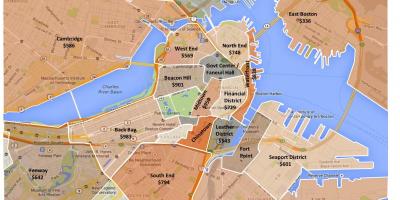 Stadt Boston zoning map