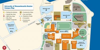 Umass Boston campus-Karte